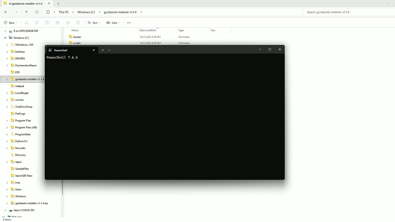Open a terminal in the extracted folder.